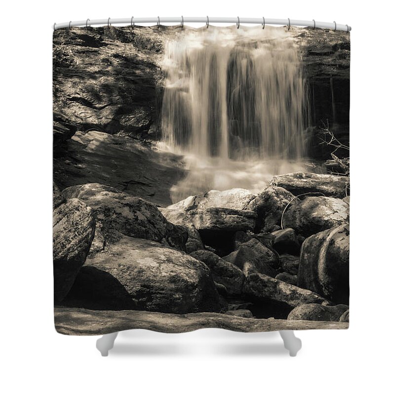 Waterfall Shower Curtain featuring the photograph Chapel Falls in Spring 4 by Michael Saunders