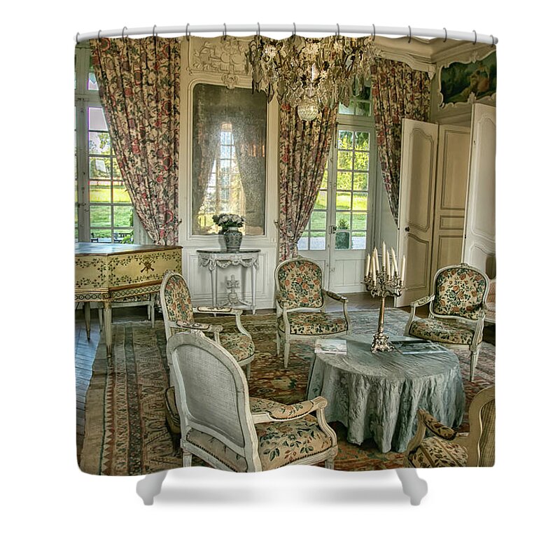 Chateau Shower Curtain featuring the photograph Chateau de Tocqueville 4 by Lisa Chorny