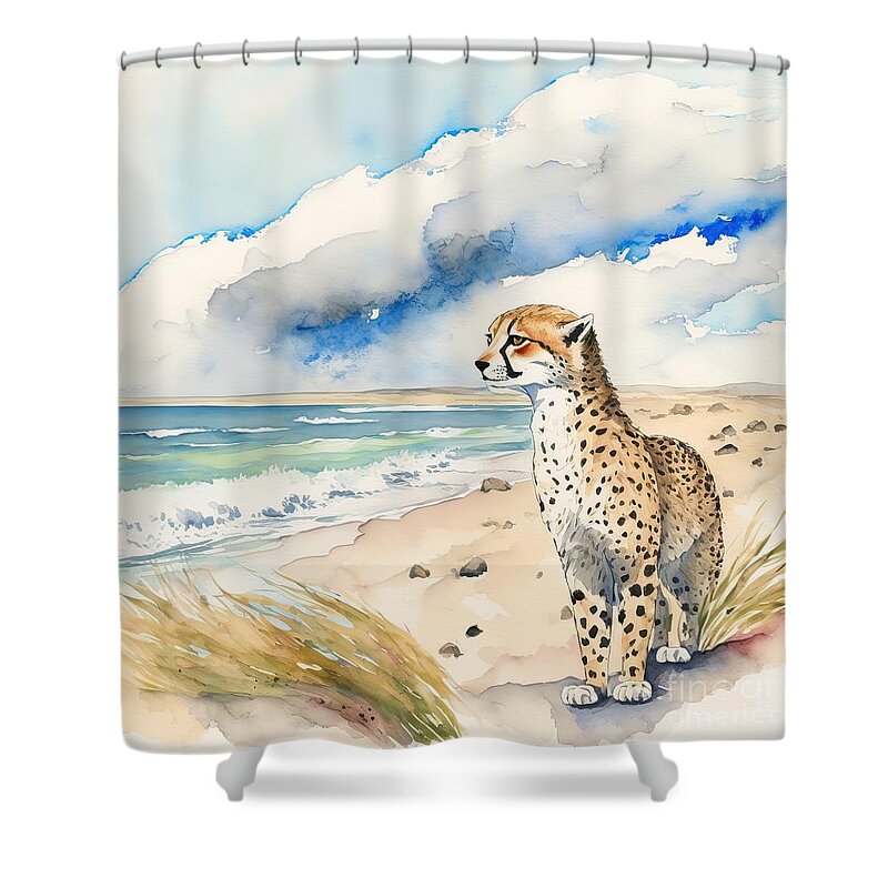 Cheetah Cub Shower Curtains