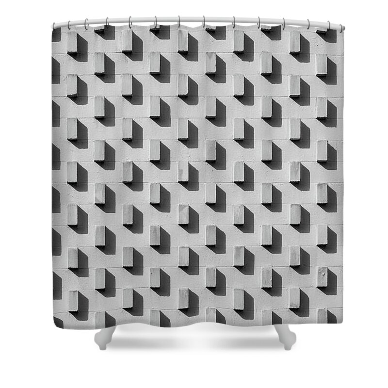 Abstract Shower Curtain featuring the photograph Chequerboard Minimal by Stuart Allen