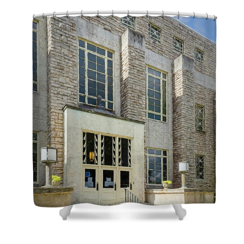 Texas Shower Curtain featuring the photograph Cherokee County Courthouse Rusk TX by Joan Carroll