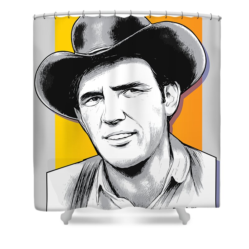 Dennis Weaver Shower Curtain featuring the mixed media Chester 05MAY22 by Greg Joens