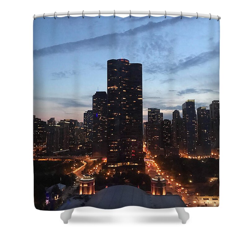 Chicago Shower Curtain featuring the photograph Chicago at Dusk by Lee Darnell