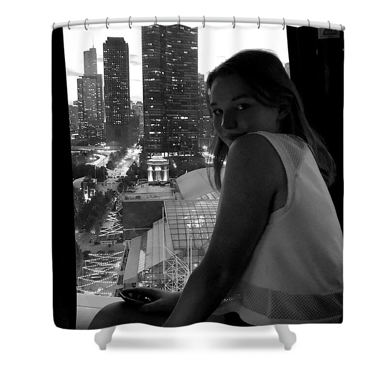 Chicago Shower Curtain featuring the photograph Chicago from a Ride on the Pier by Lee Darnell