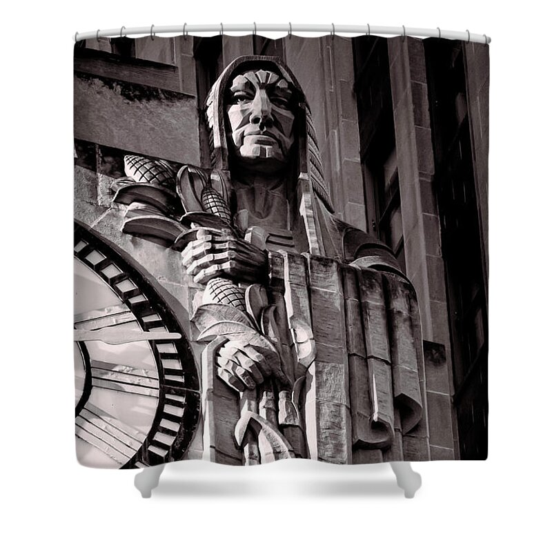 Chicago Shower Curtain featuring the photograph Chicago The American Indian by Chicago In Photographs