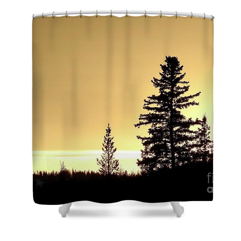 Sunset Shower Curtain featuring the photograph Chilcotin Sunset by Nicola Finch