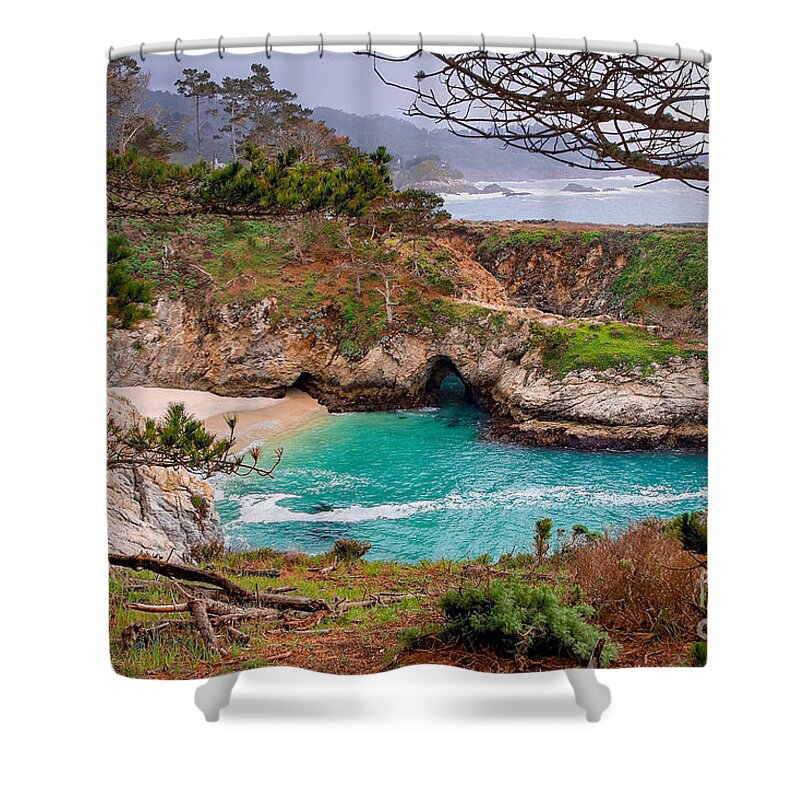 China Cove Shower Curtain featuring the photograph China Cove at Point Lobos by Charlene Mitchell