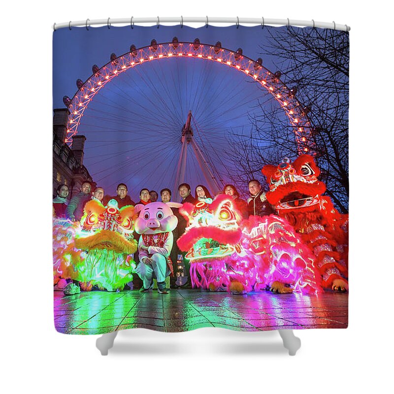 Chinese Shower Curtain featuring the photograph Chinese New Year 2019 by Andrew Lalchan