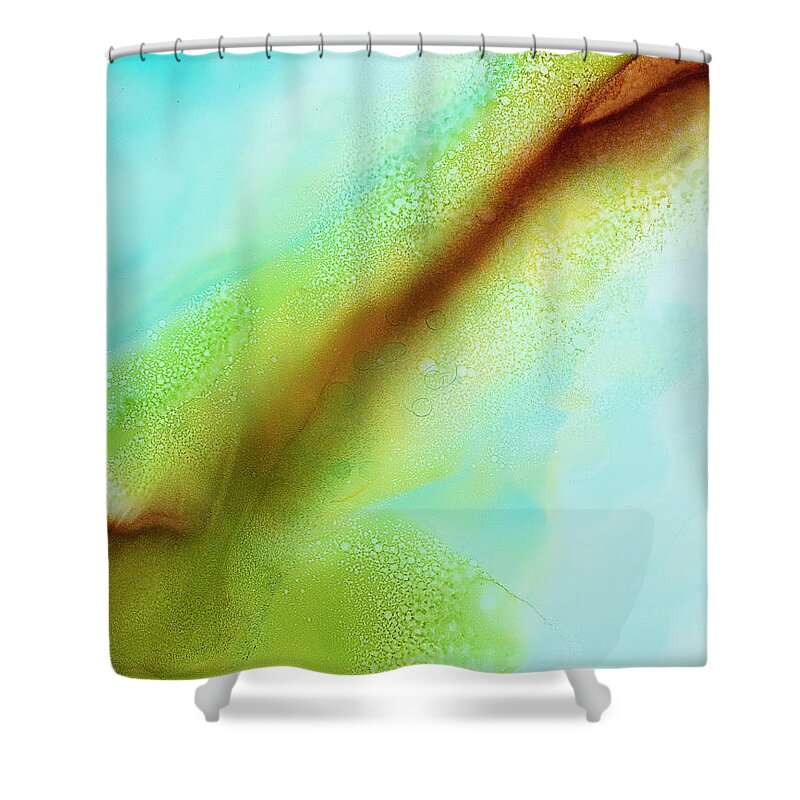 Blue Shower Curtain featuring the painting Chloe by Tamara Nelson