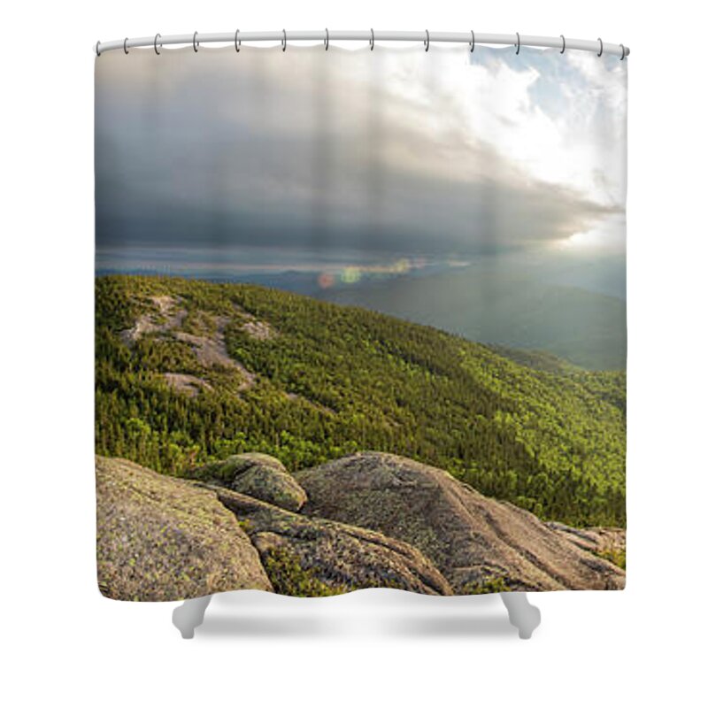 Chocorua Shower Curtain featuring the photograph Chocorua Sunburst Panorama by White Mountain Images