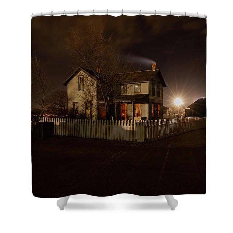 Jay Stockhaus Shower Curtain featuring the photograph Christmas at the Farm by Jay Stockhaus