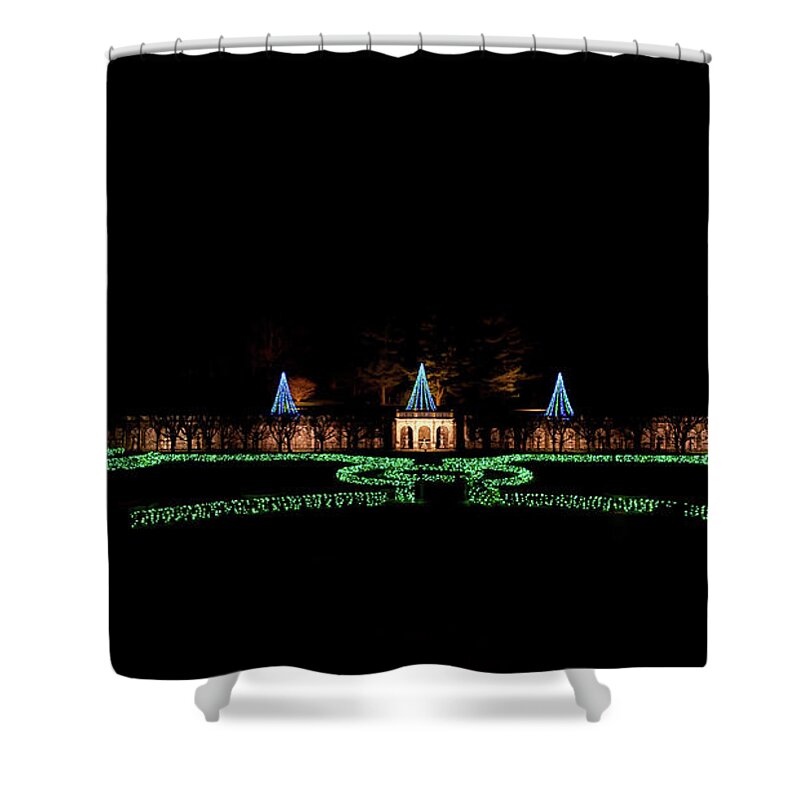 Christmas Tree Shower Curtain featuring the photograph Christmas Tree Lights by Louis Dallara