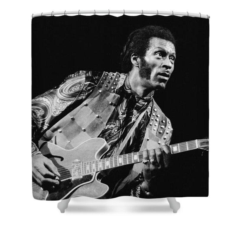 Chuck Shower Curtain featuring the photograph Chuck Barry by Action