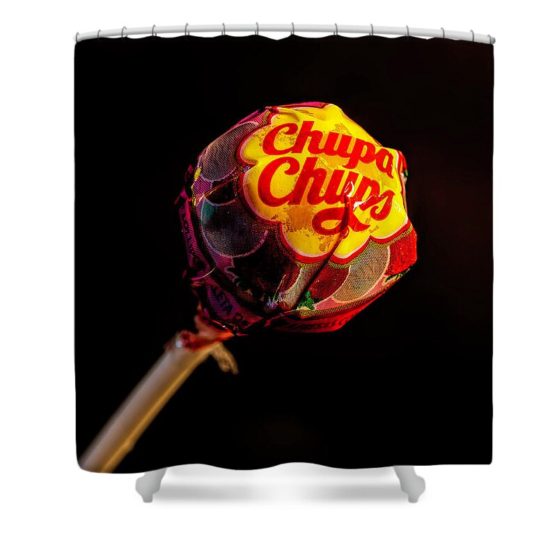 Art Shower Curtain featuring the photograph Chupa Chups Lollipop 4 by James Sage