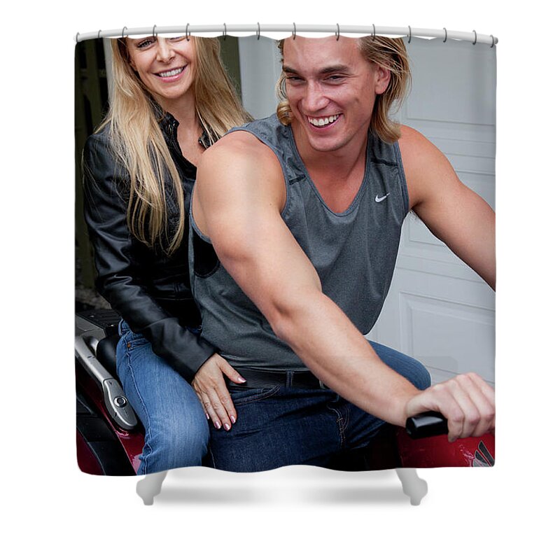 Cindy Shower Curtain featuring the photograph Cindy and Dave by Jim Whitley