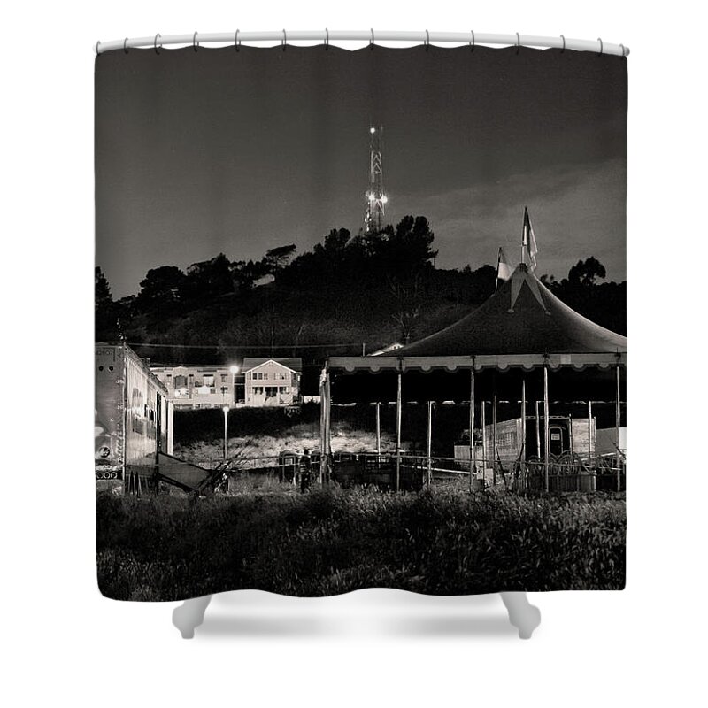 Circus Shower Curtain featuring the photograph Circus after dark by Eyes Of CC