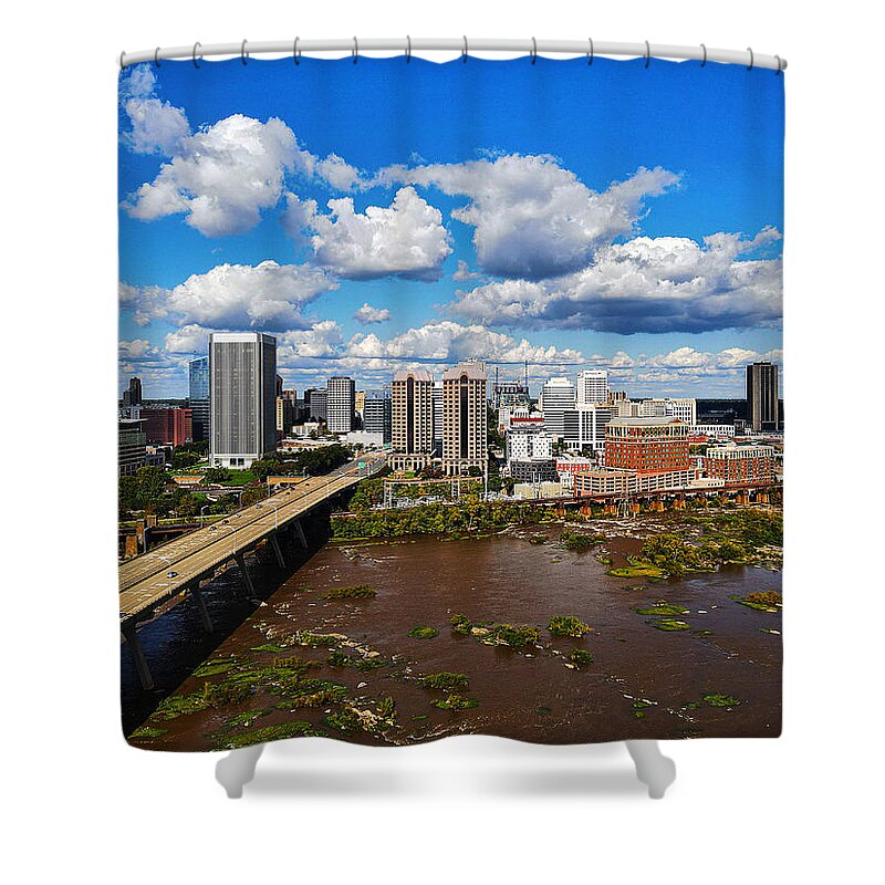  Shower Curtain featuring the photograph City of Richmond by Stephen Dorton