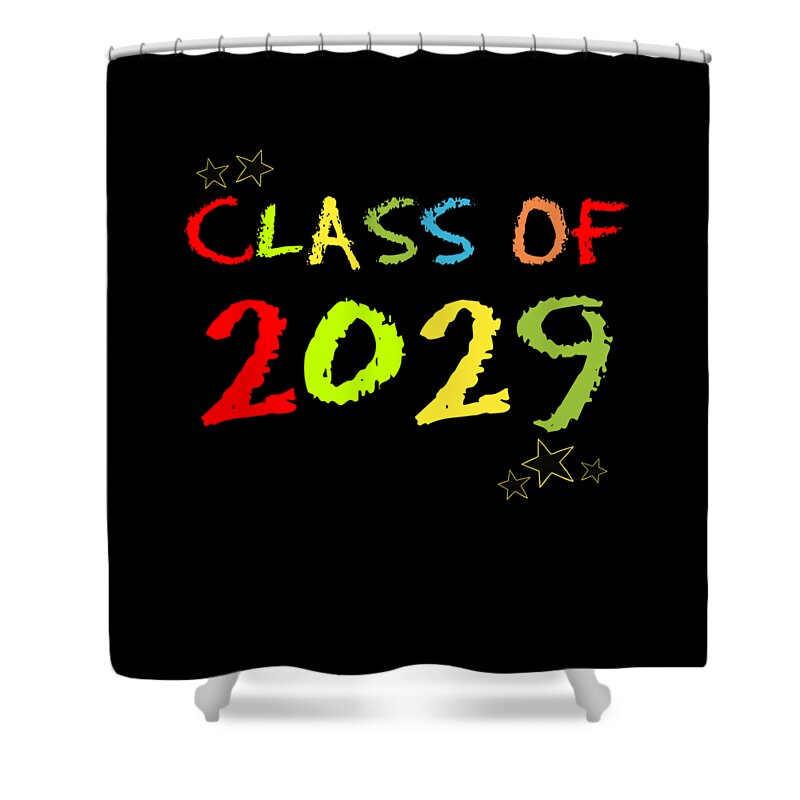 Funny Shower Curtain featuring the digital art Class Of 2029 by Flippin Sweet Gear