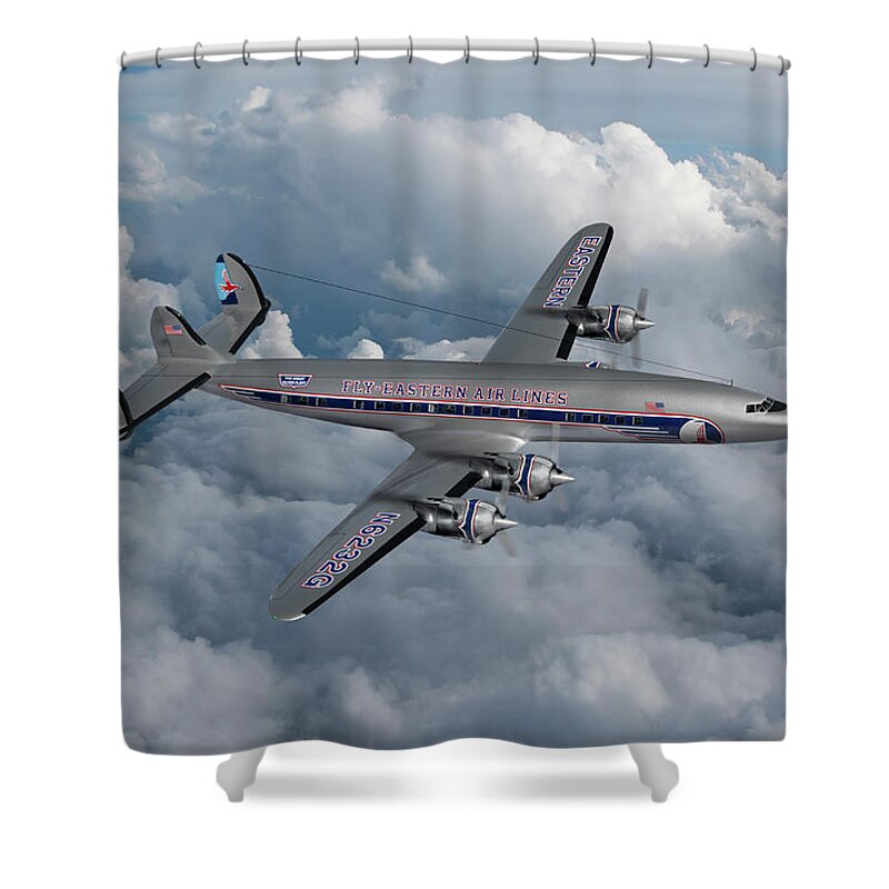 Eastern Air Lines Shower Curtain featuring the digital art Classic Eastern Constellation by Erik Simonsen