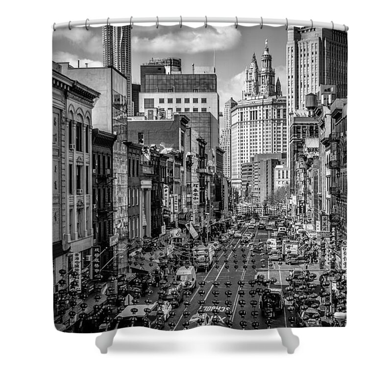 China Town Shower Curtain featuring the photograph Classic - ECC by Johnny Lam