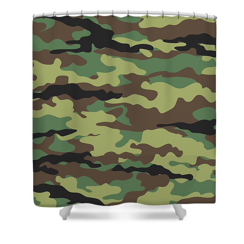 Classic Green Military Tacticool Camo Shower Curtain by Cozy Guru - Fine  Art America
