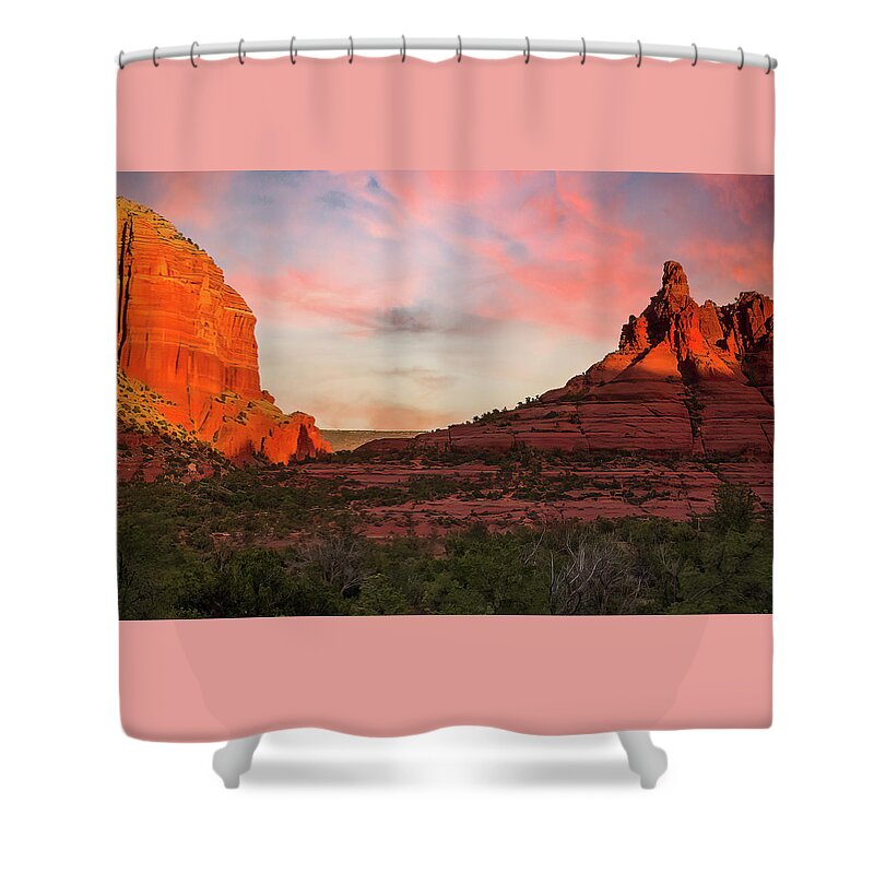  Shower Curtain featuring the photograph Climbing Bell Rock by Al Judge
