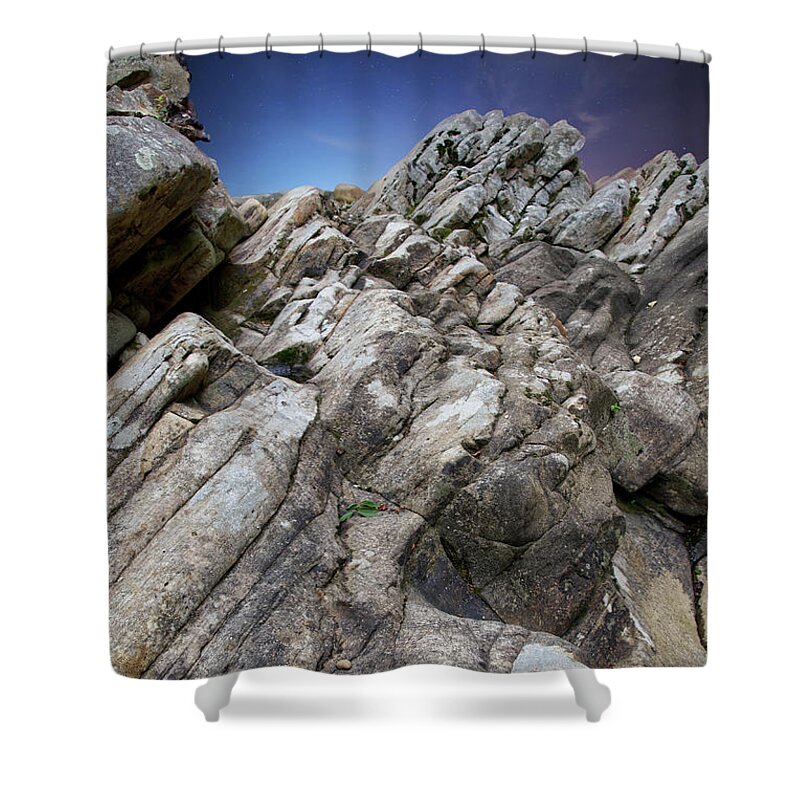 Stars Shower Curtain featuring the digital art Climbing to the Stars by Phil Perkins