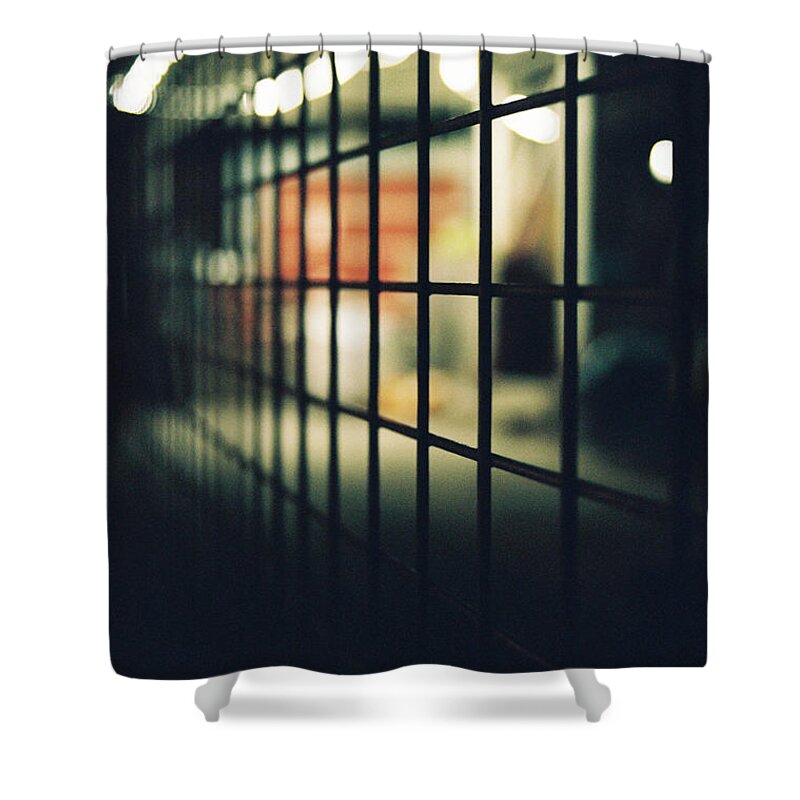 Construction Shower Curtain featuring the photograph Closed construction site by Barthelemy De Mazenod