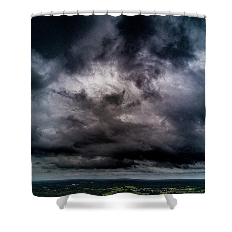Medford Shower Curtain featuring the photograph Cloud Color Cloudscape by Louis Dallara