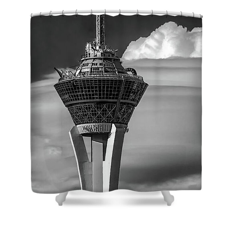 Las Shower Curtain featuring the photograph Clouds Always Vegas by Michael W Rogers