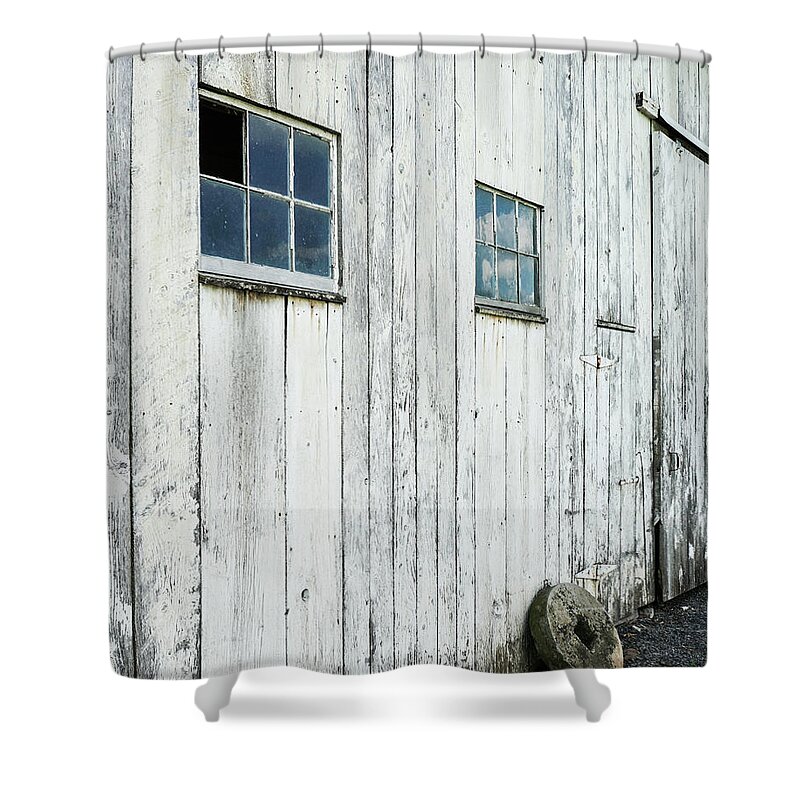 Brush Valley Shower Curtain featuring the photograph Clouds in a Barn by Tana Reiff