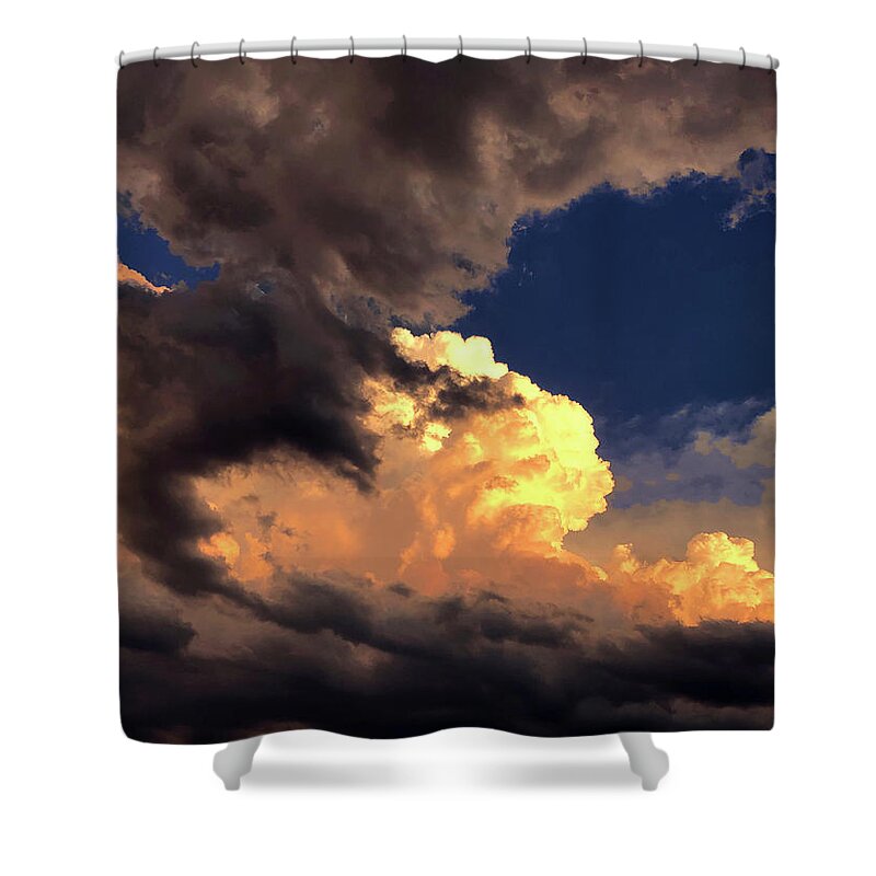 Clouds Shower Curtain featuring the photograph Cloudscape thunder head by Steve Karol
