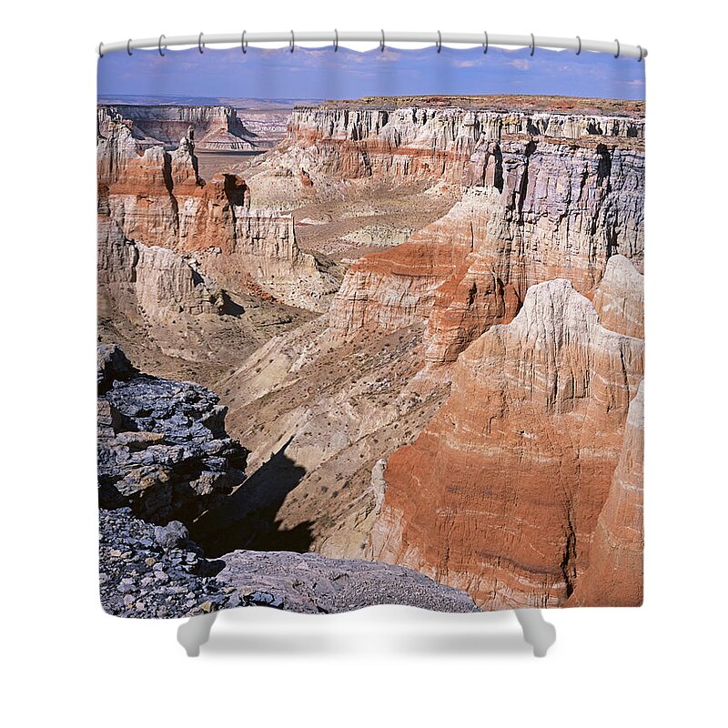 Arizona Shower Curtain featuring the photograph Coal Mine Rim by Tom Daniel