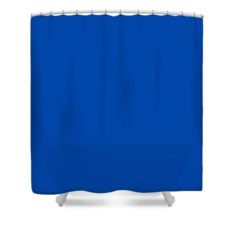 Cobalt Blue Shower Curtain featuring the digital art Cobalt Blue Colour by TintoDesigns