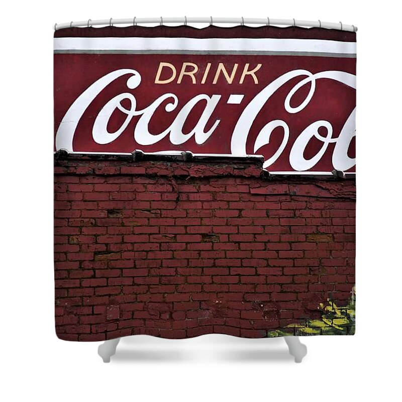 Sign Shower Curtain featuring the photograph Coca-Cola Sign by Julie Adair