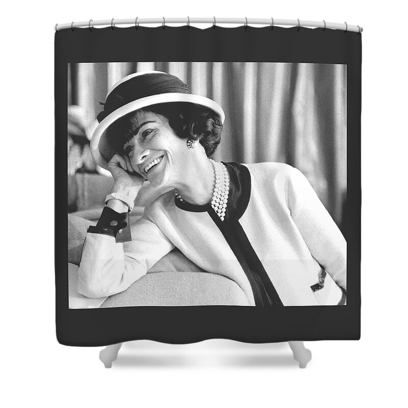 Coco Chanel wearing her Signature Suit- Shower Curtain