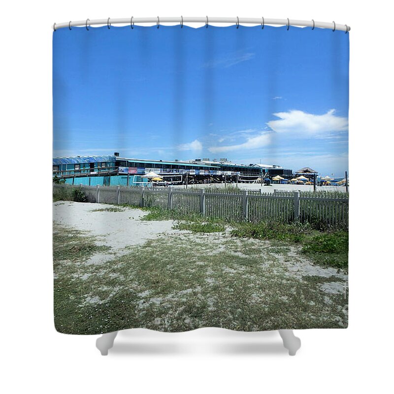 Pier Shower Curtain featuring the photograph Cocoa Beach Pier by Judy Hall-Folde