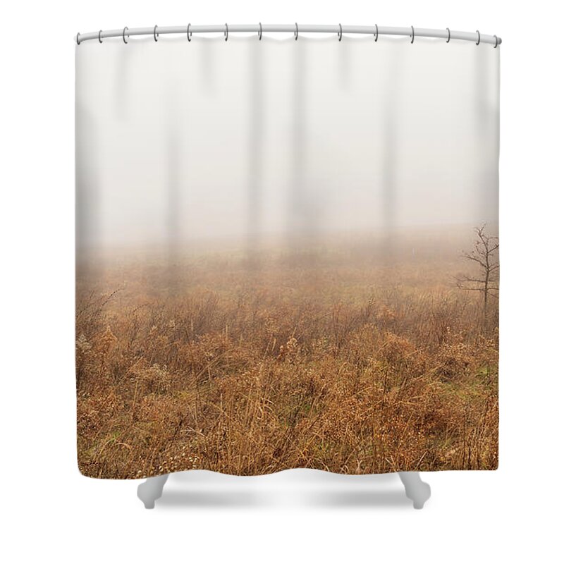 Landscape Shower Curtain featuring the photograph Codori Farm Field in Gettysburg by Amelia Pearn