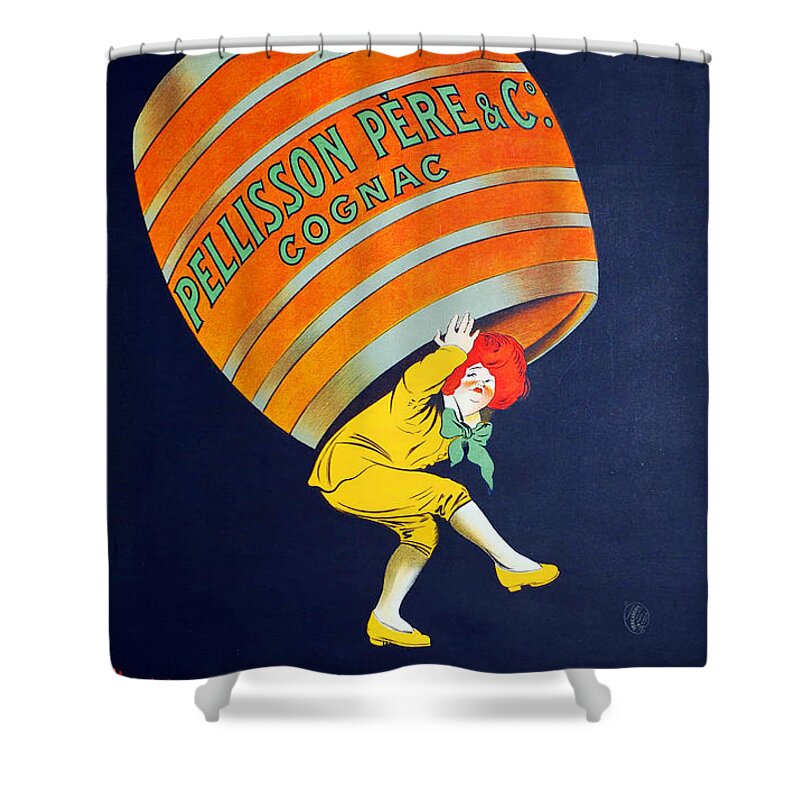 Cognac Shower Curtain featuring the painting Cognac Pellisson Advertising Poster by Leonetto Cappiello