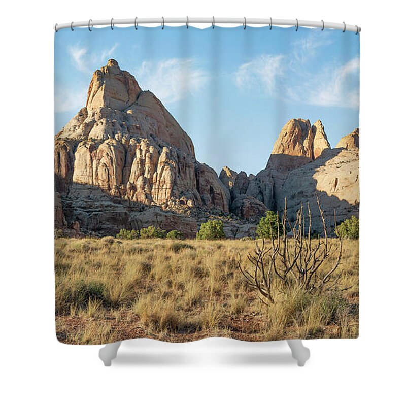Utah Shower Curtain featuring the photograph Cohab Canyon View by Aaron Spong