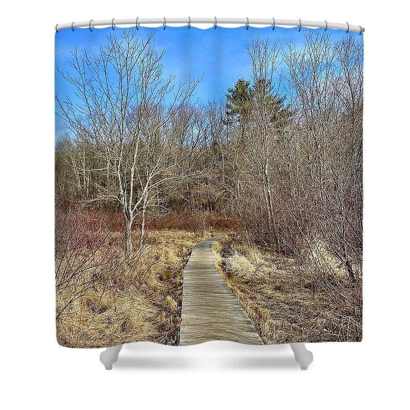 Cold Shower Curtain featuring the photograph Cold Harbor Trail by Monika Salvan
