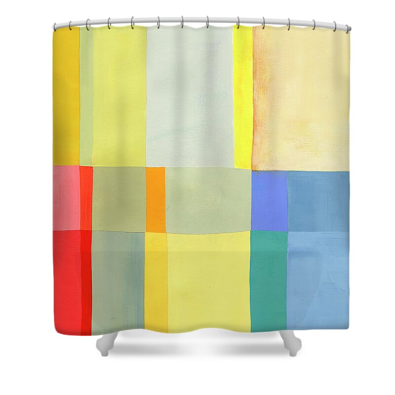 Abstract Art Shower Curtain featuring the painting Color Meditations #4 by Jane Davies