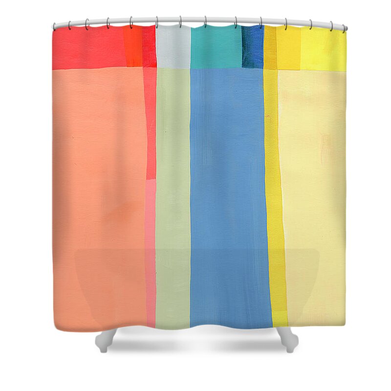 Abstract Art Shower Curtain featuring the painting Color Meditations #5 by Jane Davies