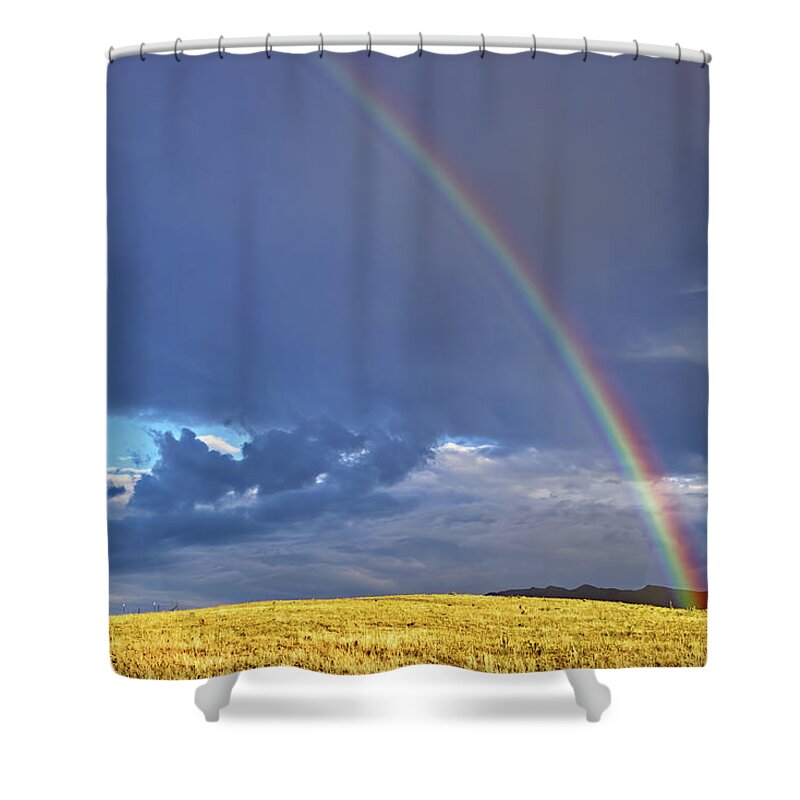 Rainbow Shower Curtain featuring the photograph Colorado Rainbow by Bob Falcone