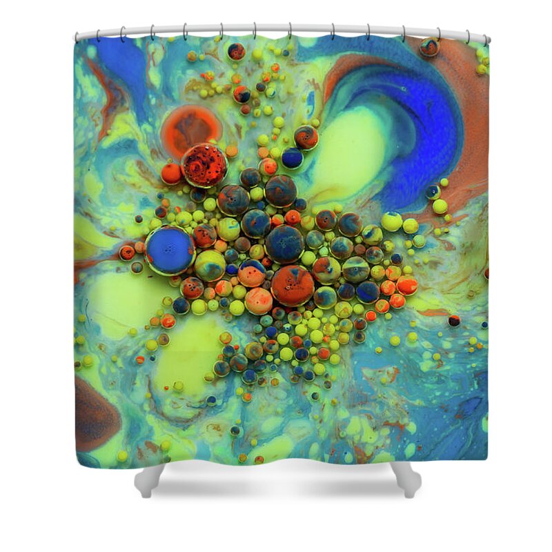 Rainbow Shower Curtain featuring the photograph Colorful artistic abstract background painting by Michalakis Ppalis