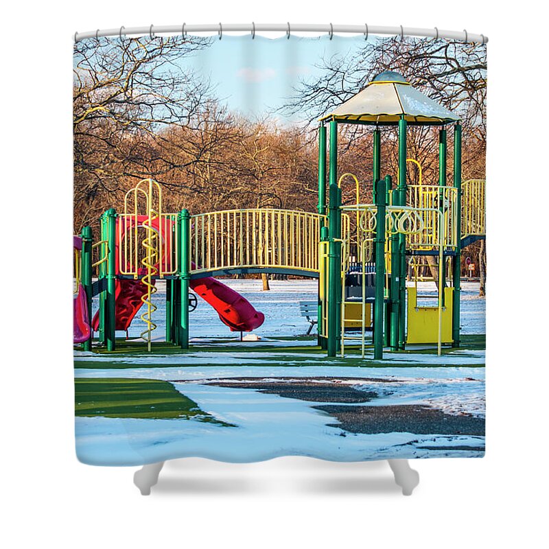 Colorful Shower Curtain featuring the photograph Colorful Playground by Cathy Kovarik