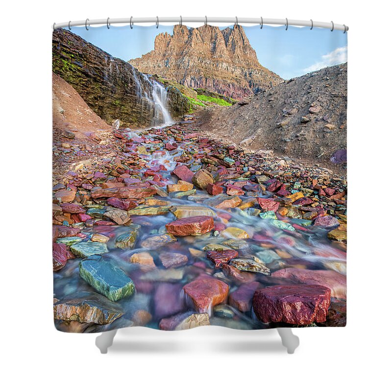 Clements Mountain Shower Curtain featuring the photograph Colorful Rocks at Mount Clements by Jack Bell