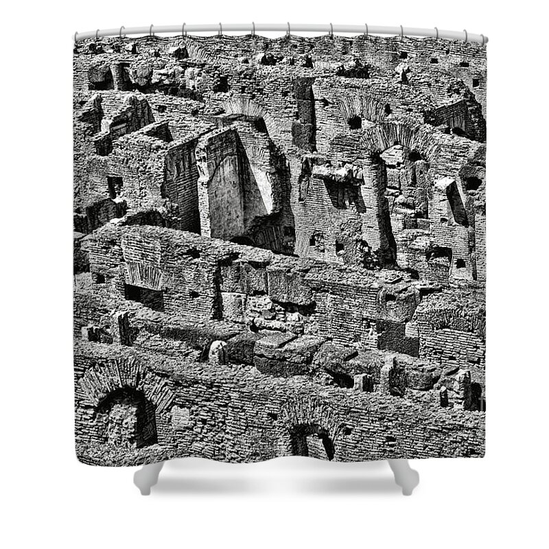 Colosseum Shower Curtain featuring the photograph Colosseum Hypogeum by Olivier Le Queinec