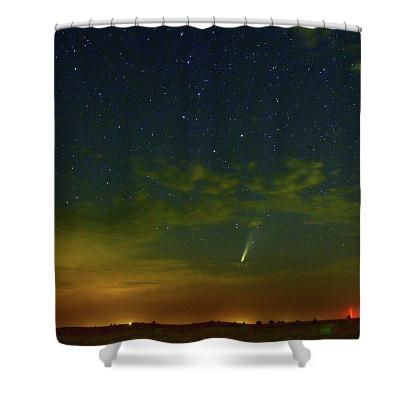 Comet Shower Curtain featuring the photograph Comet Neowise by Rod Seel