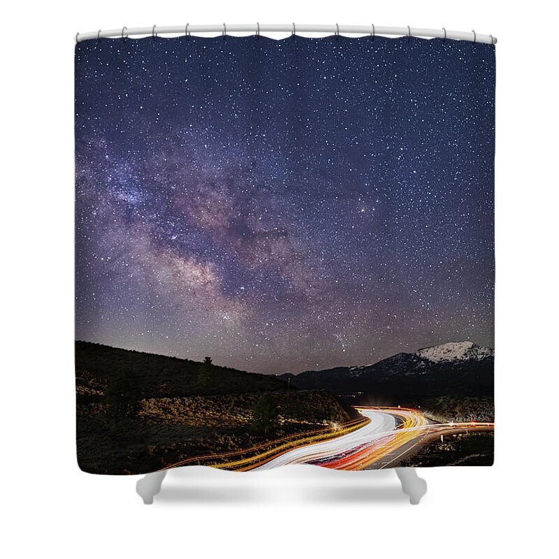 Car Shower Curtain featuring the photograph Commute to the Core by Mike Lee